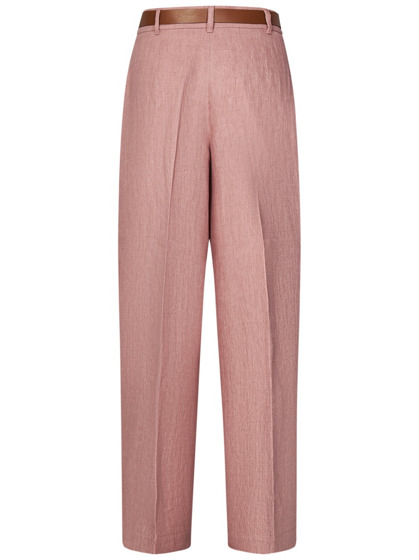 Max Mara Pleat-detail Trousers In Pink