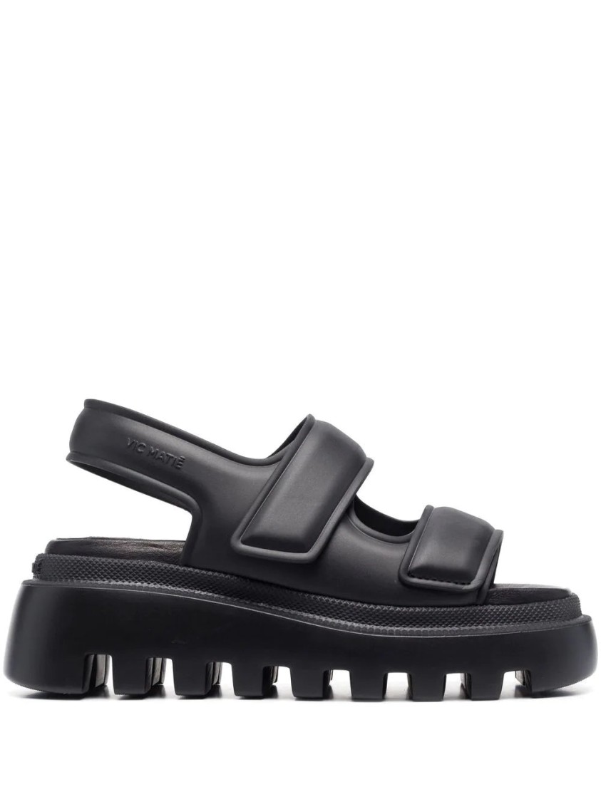 Vic Matie Vic Matié Casual Open Sandals With Chunky Eva Sole In Black