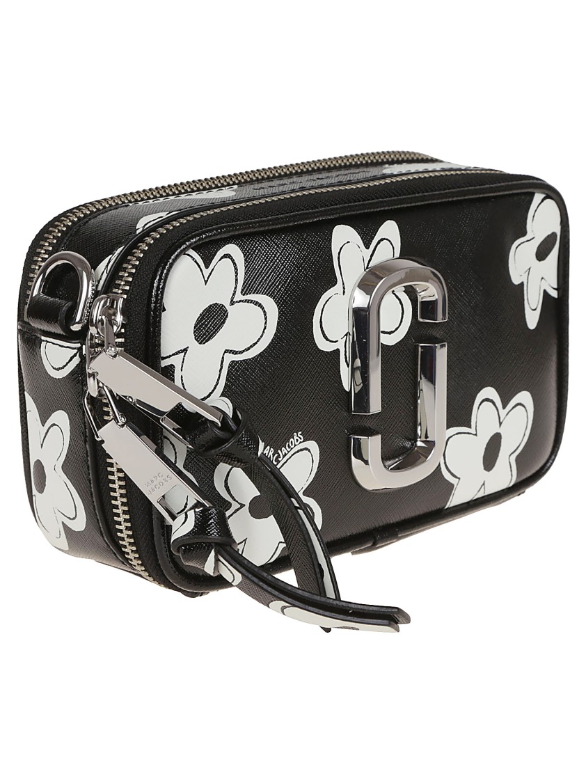 Marc Jacobs Floral Print Crossbody Bag In Split Cow Leather