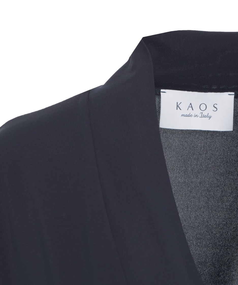 Shop Kaos Cap Sleeve Top With V-neckline In Black