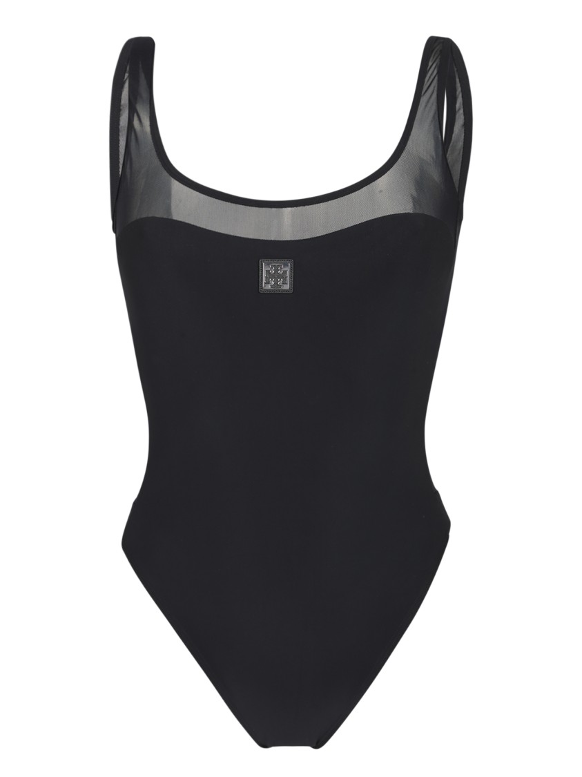 Tory Burch Mesh Tank Suit In Black