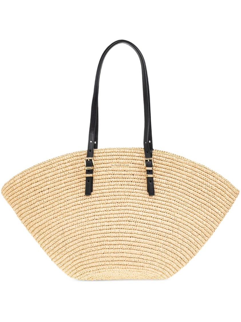 Michael Kors Shoulder Bag In Beige With Top Two Adjustable Top Handles
