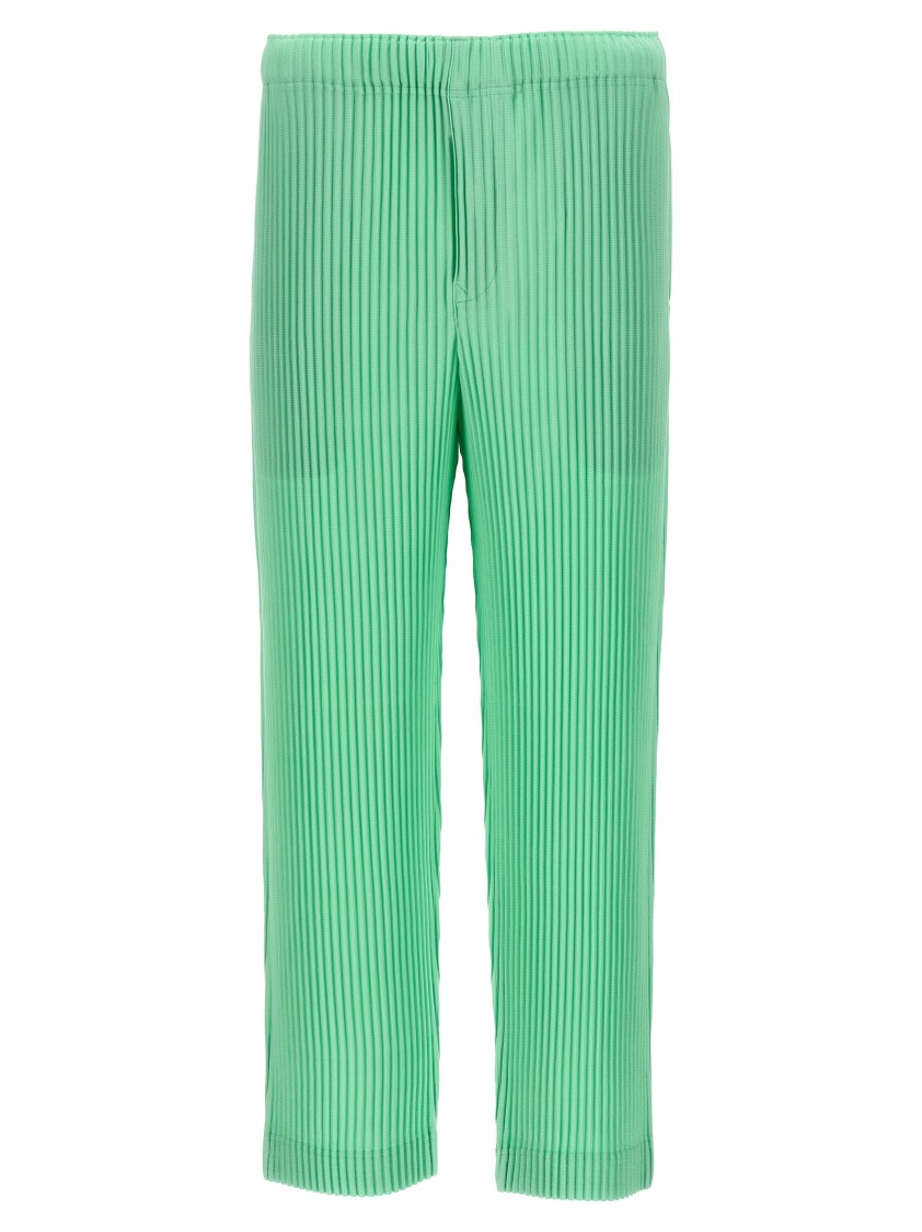 Issey Miyake Elastic Waist Casual Pants In Green
