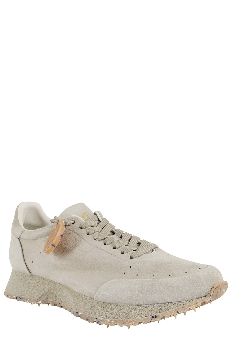 Barracuda Vintage-inspired Camoscio Sneakers With Logo-embossed Tongue