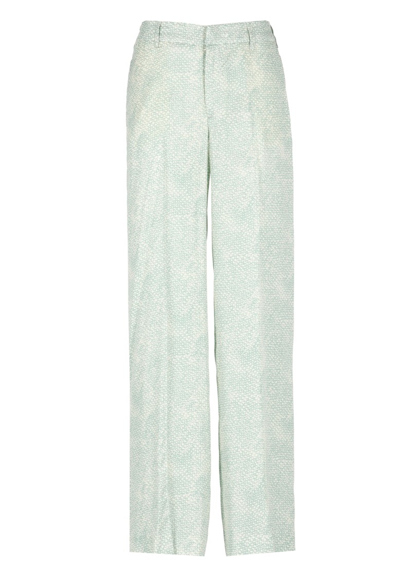 Shop Pt Torino Green Viscose Palazzo Pants