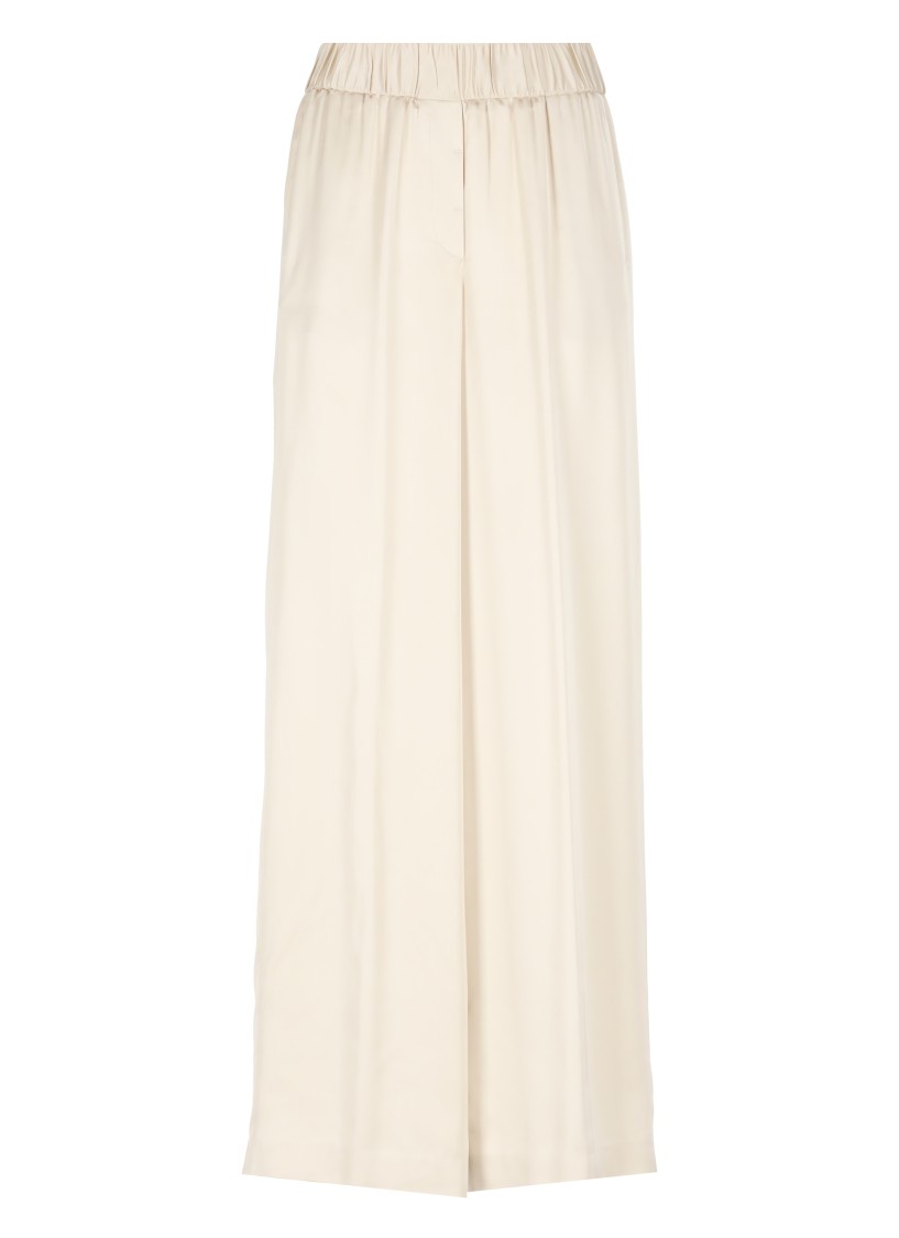 Peserico Beige Viscose Pants In Neutrals