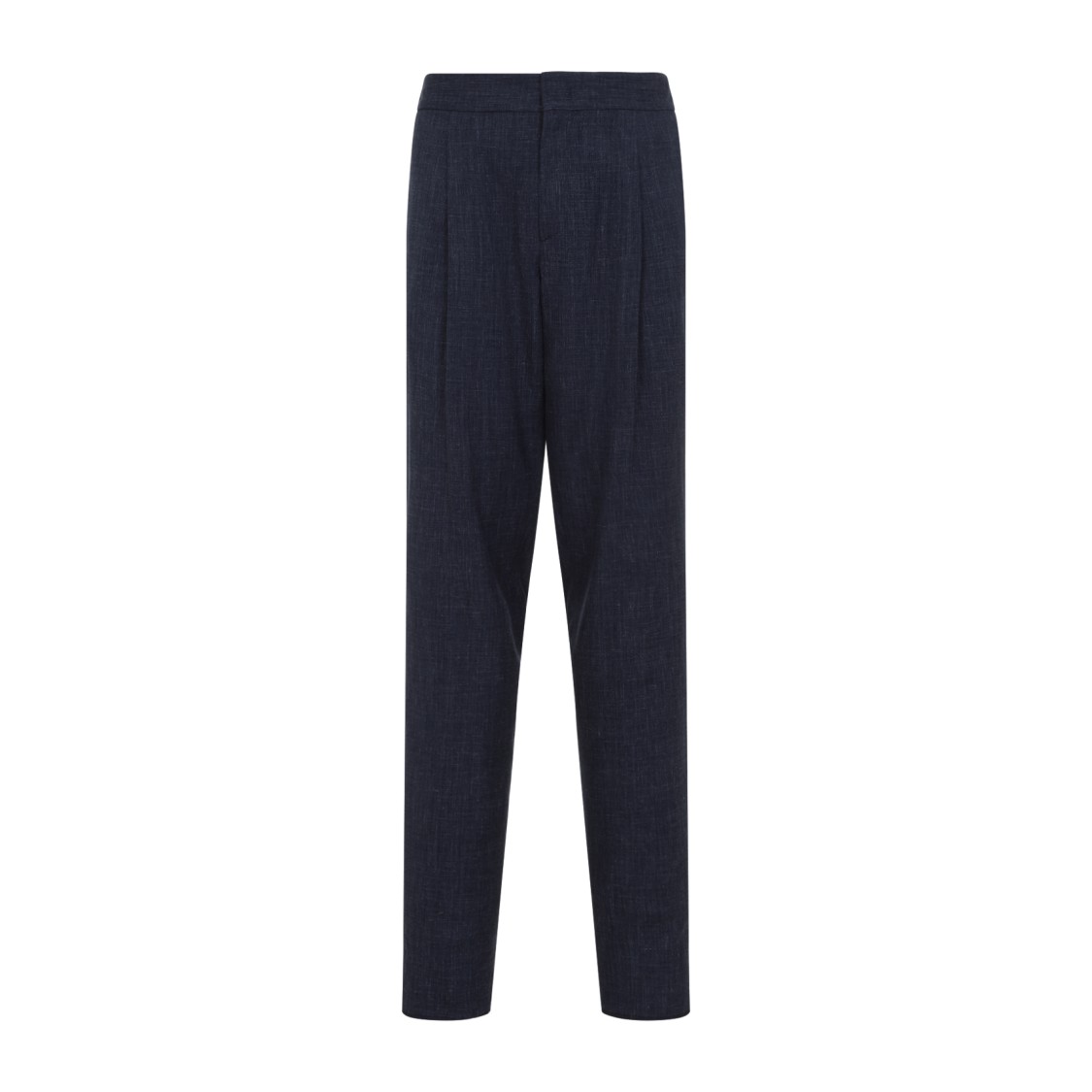 Giorgio Armani Parisian Night Blue Virgin Wool Trousers In Blue