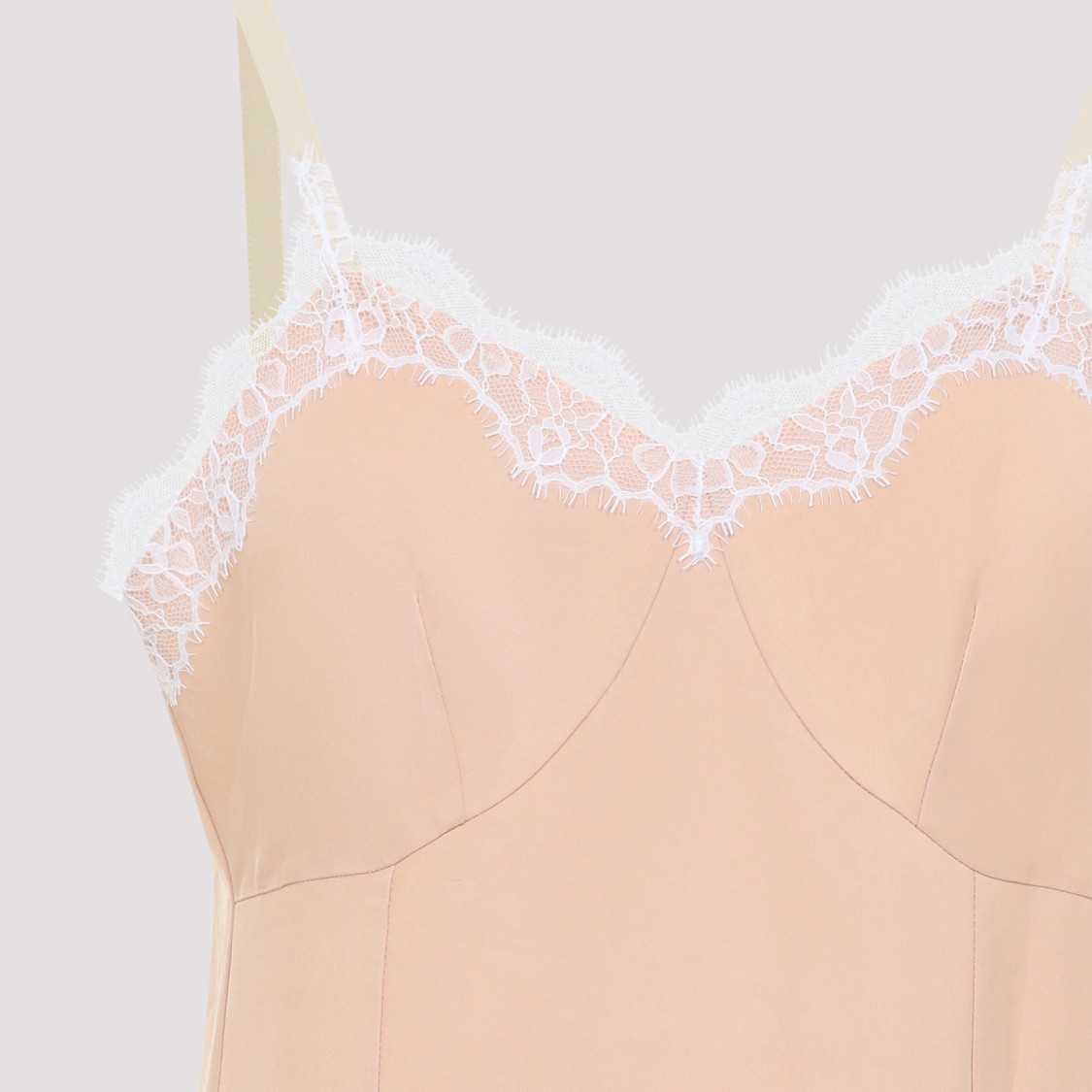 Shop Carven Lingerie Beige Viscose Midi Dress