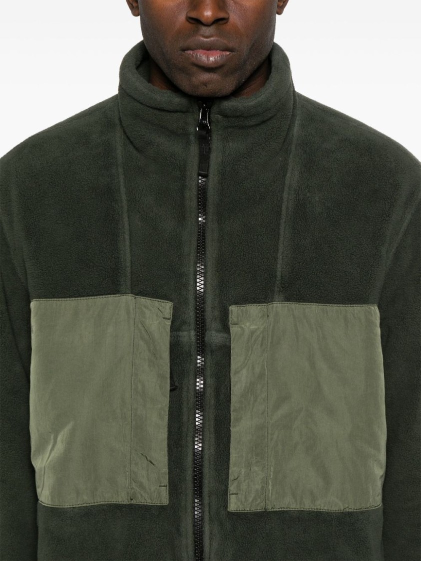 Stone Island Fleece Jacket In Green