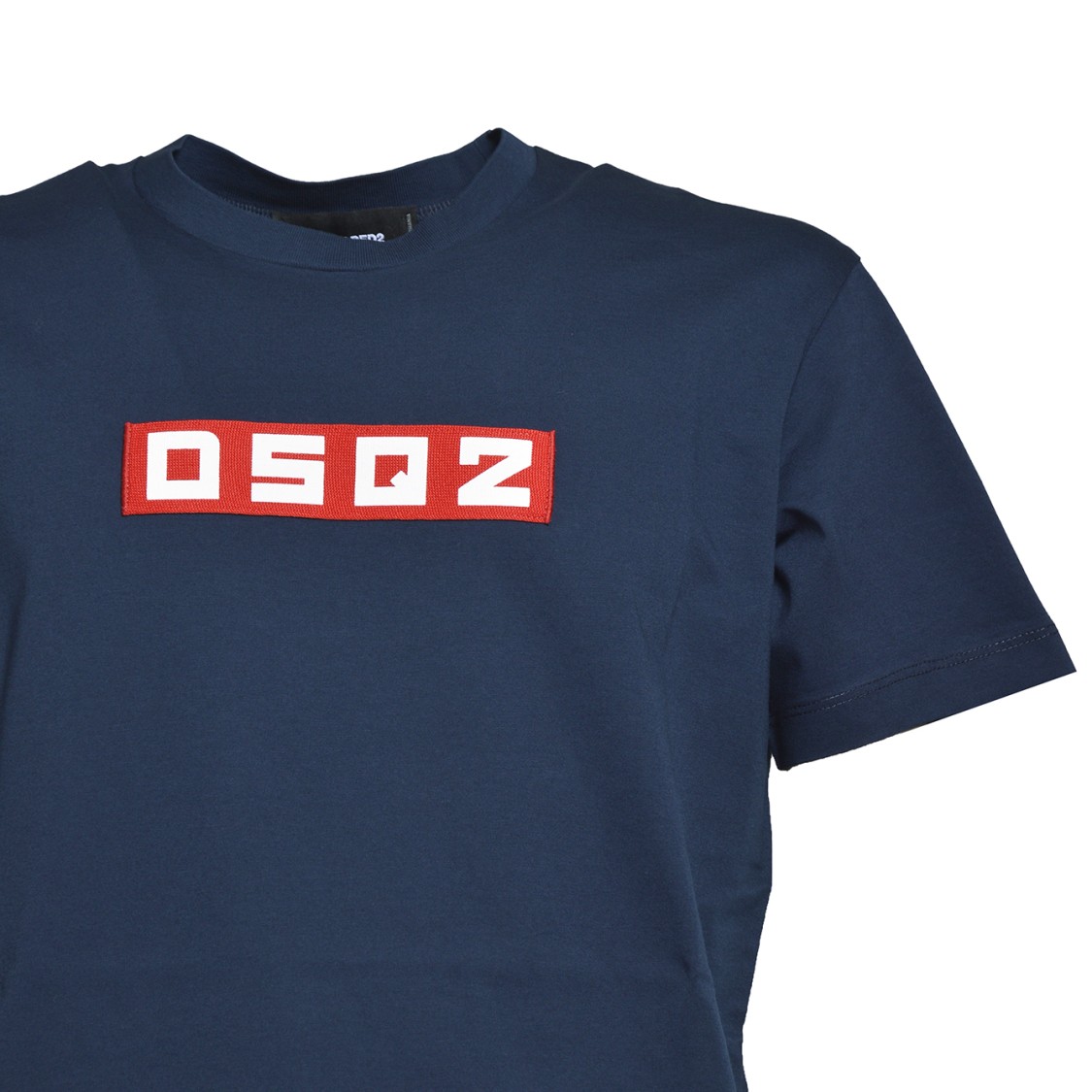 Dsquared2 D2 Logo Patch Crewneck T-shirt In Black