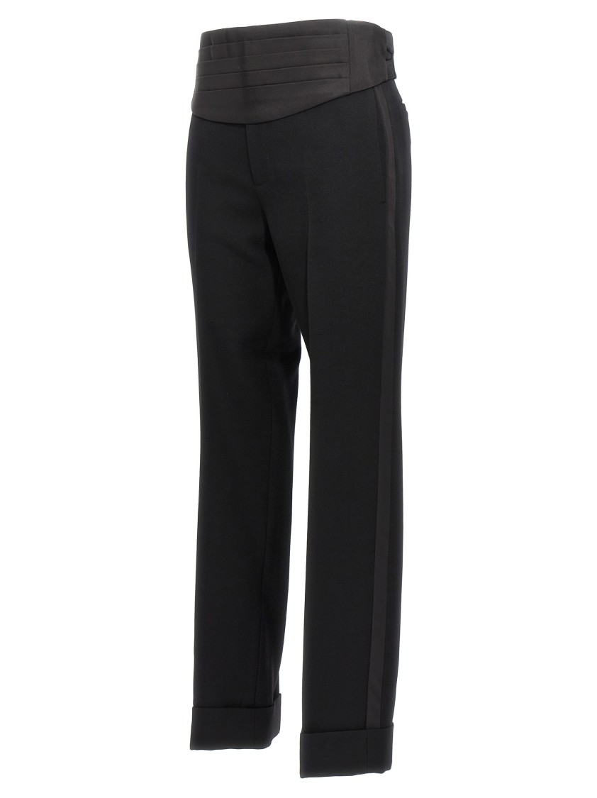 Gucci New Barathea Wool Pants In Blue