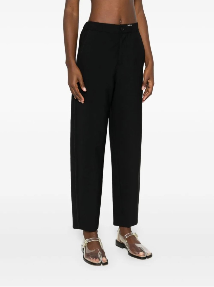 Marni Trousers With Belt Loops And Elastic Waistband In Black