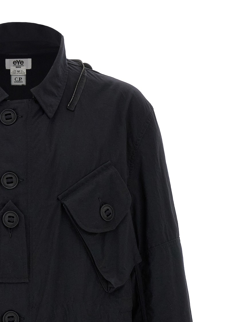 Junya Watanabe Men's Nylon Parka Coat In Black