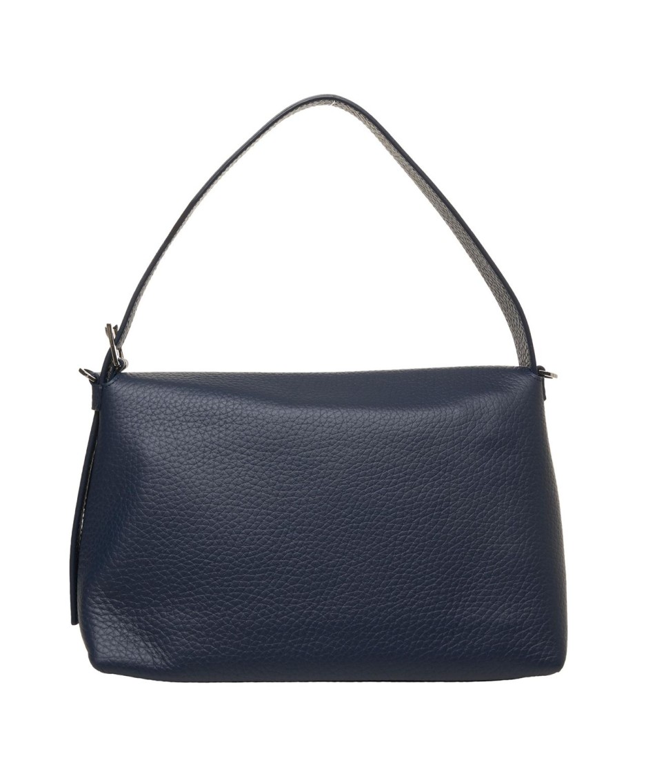 Orciani Blue 'nana' Leather Shoulder Bag In Blue