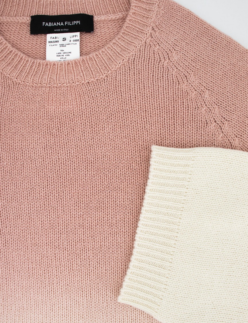 FABIANA FILIPPI FABIANA FILIPPI OVERSIZED CREW-NECK SWEATER WITH DIP-DYE EFFECT