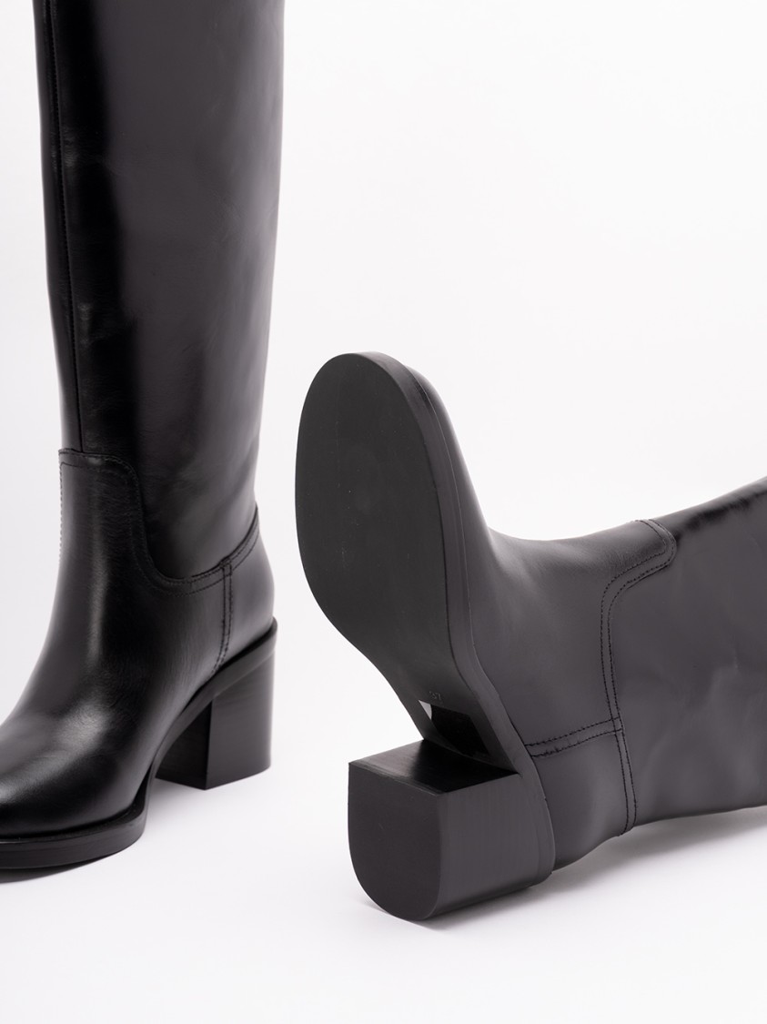 Twinset Twin-set Black Boots With 7 Cm Heel In Black