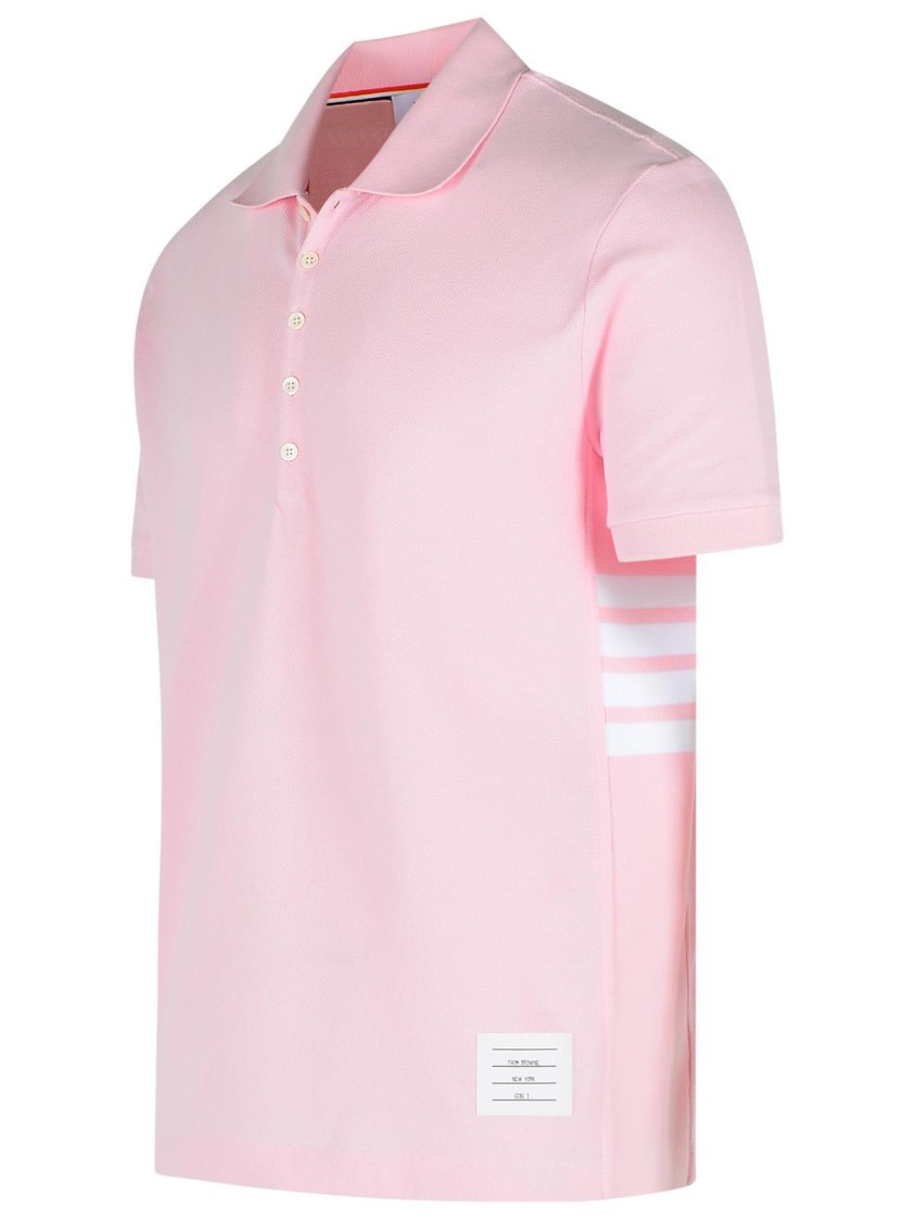 【送料&関税込】Thom Browne Pink Cotton Polo Shirt Thom Browne Pink Cotton Polo Shirt - Men | MJP110P00050680