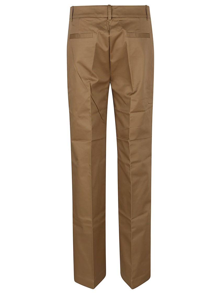 P.a.r.o.s.h Tailored Trousers With Front Crease And Belt Loops In Brown