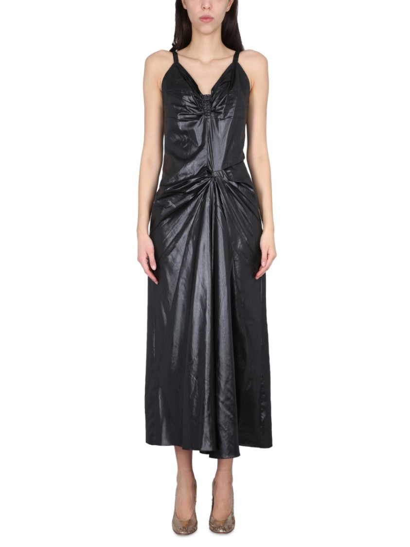 ワンピース MAISON MARGIELA MOIRE POLYESTER DRESS Maison Margiela Moiré Polyester Dress In Black | ModeSens