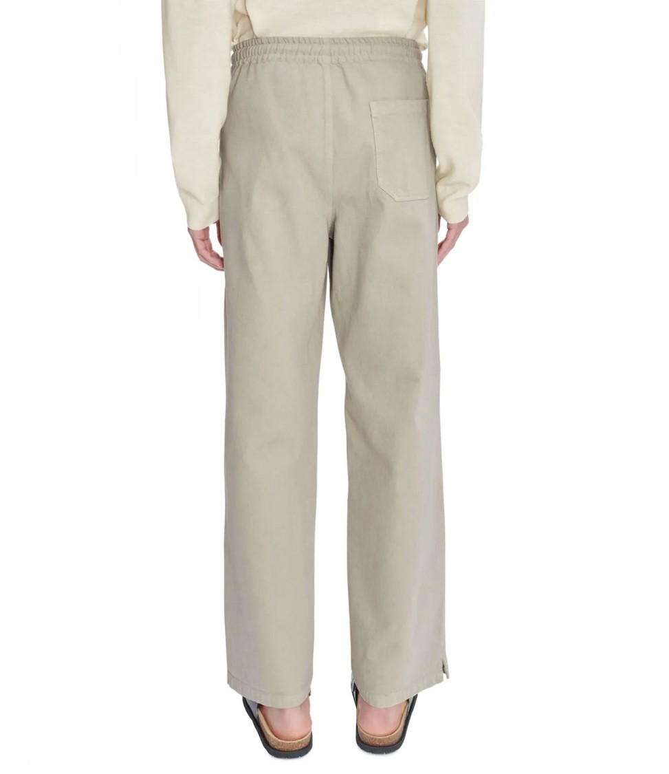 Apc A.p.c. Straight-cut Taupe Pants With Drawstring Waist In Neutral