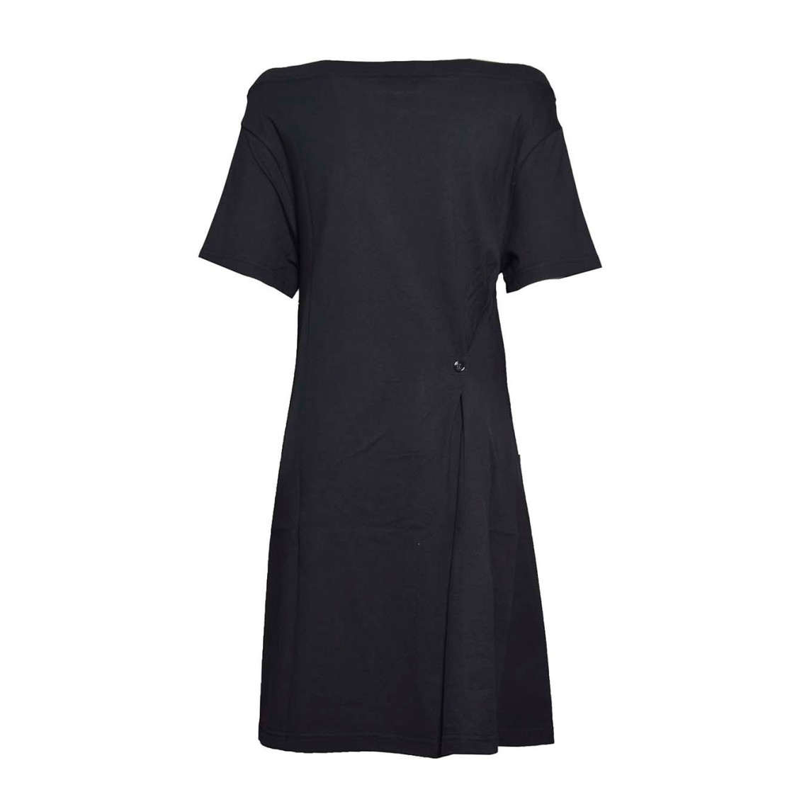 COURRÈGES COURRÈGES BLACK COTTON T-SHIRT DRESS