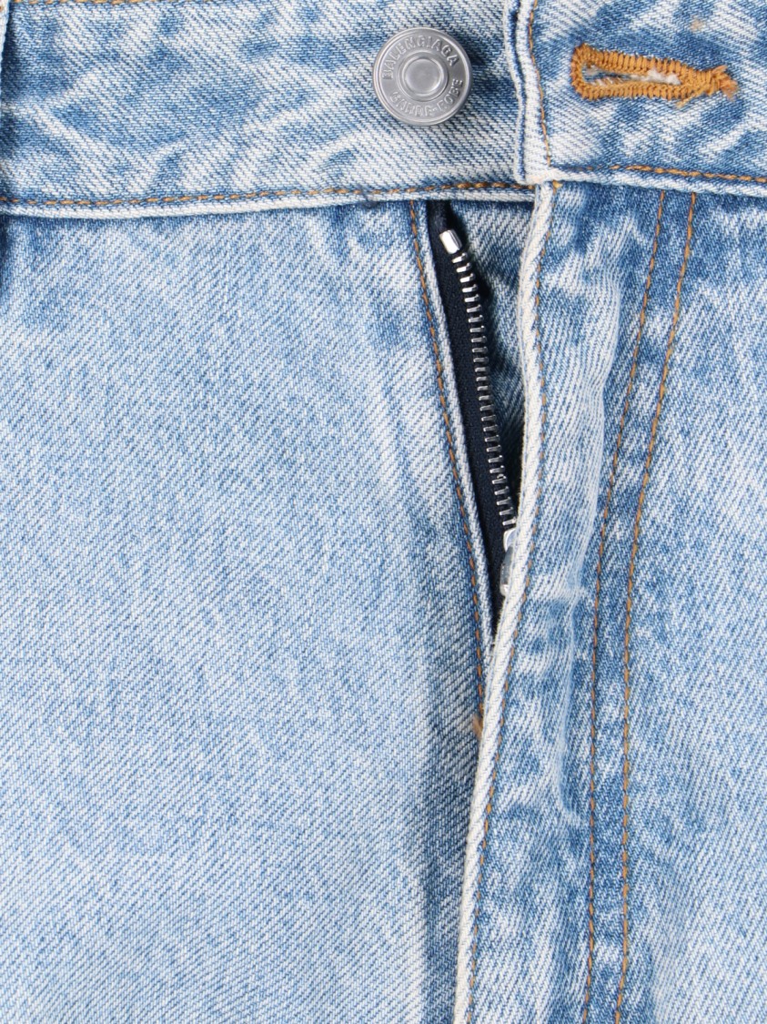 Balenciaga Flared Leg Jeans In Blue