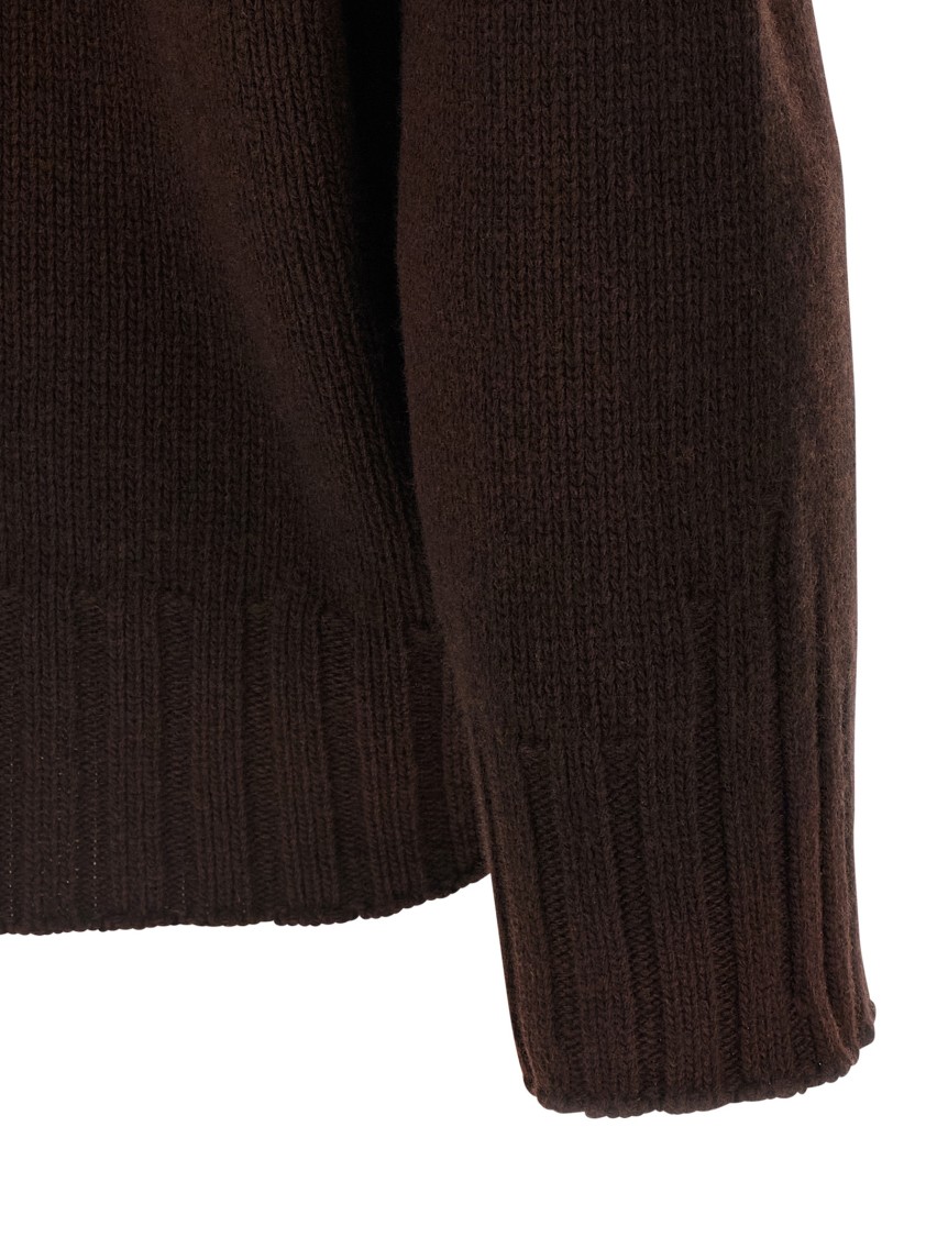 Attico Logo Embroidery Sweater Sweaters And Cardigans Brown In Brown