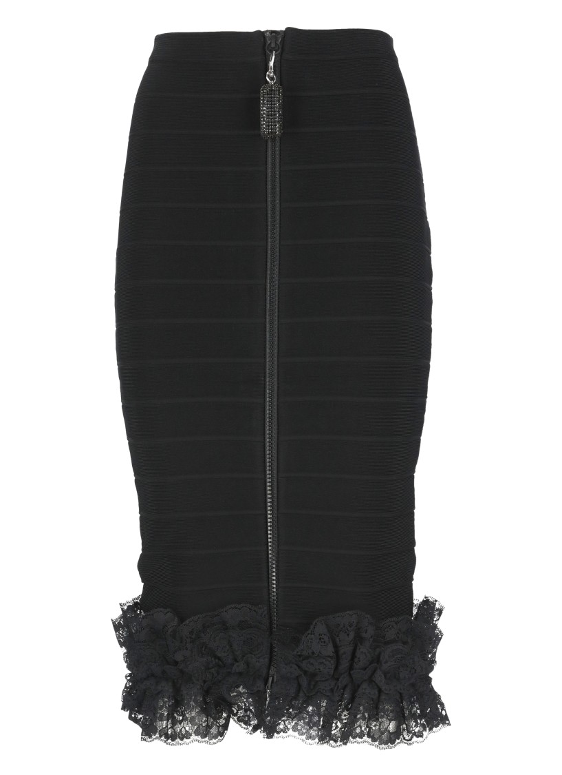 Self-portrait X Christopher Kane Lace-trimmed Midi Skirt