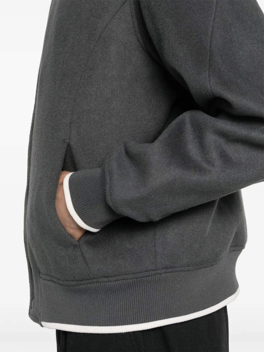 Axel Arigato Anthracite Grey Typo Varsity Jacket In Grey