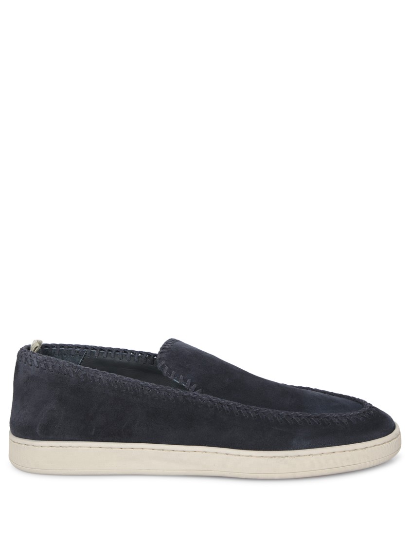 Officine Creative Herbie 001 Loafers In Black Suede In Blue