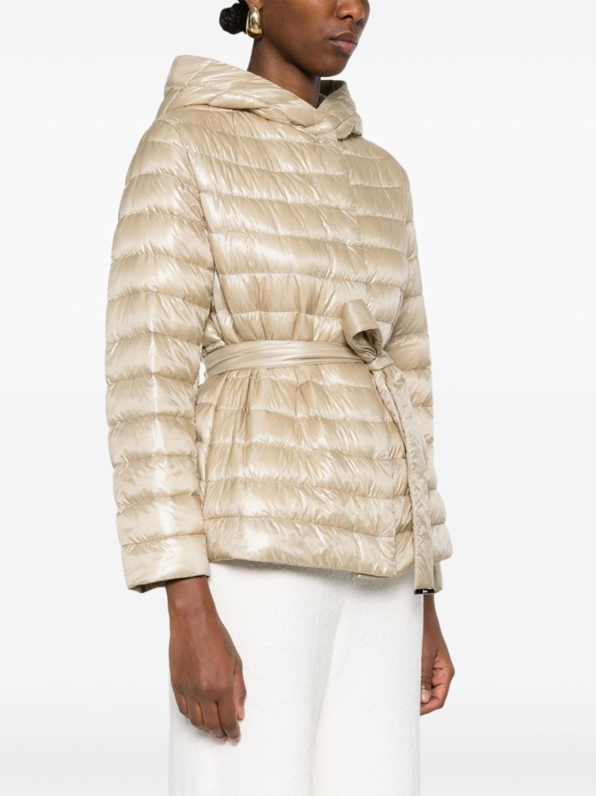Herno Down Jacket Hooded Waist Belted