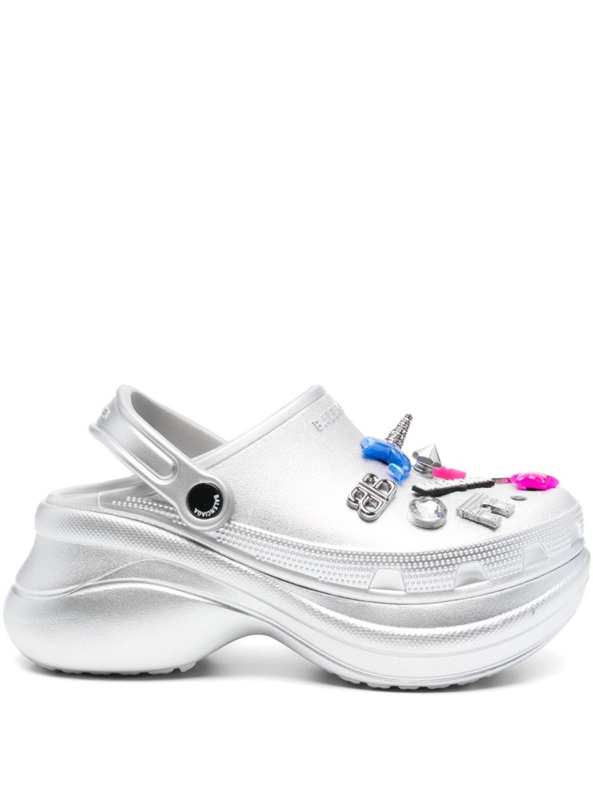 Balenciaga Crocs Jibbitz Clogs In White