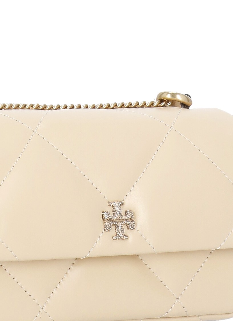 TORY BURCH TORY BURCH NATURAL LEATHER "KIRA" SHOULDER BAG