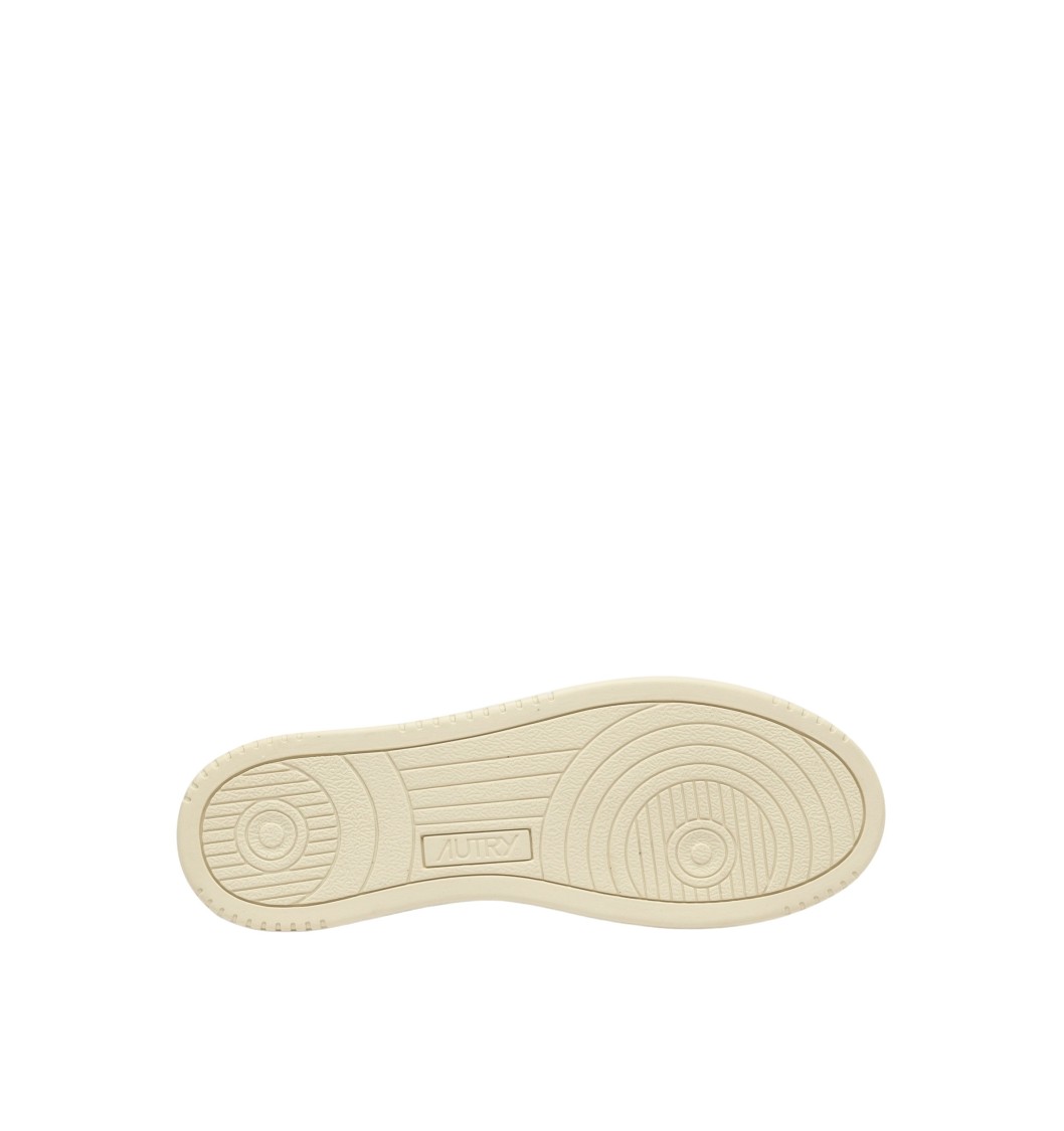 Autry Medalist Low White Low Top Sneakers With Side Logo Detail In Leather And Suede Man