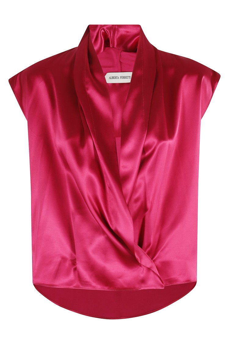 Alberta Ferretti Camicia Raso Lucido In Pink