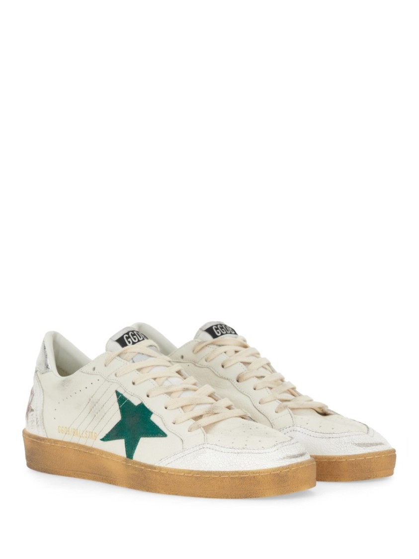 Golden Goose Leather Low Top Sneakers With Distressed Effect