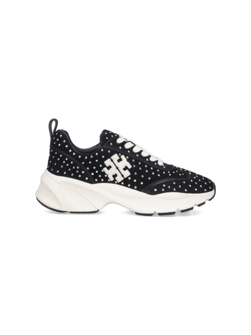 Tory Burch Good Luck' Studded Sneakers – Black