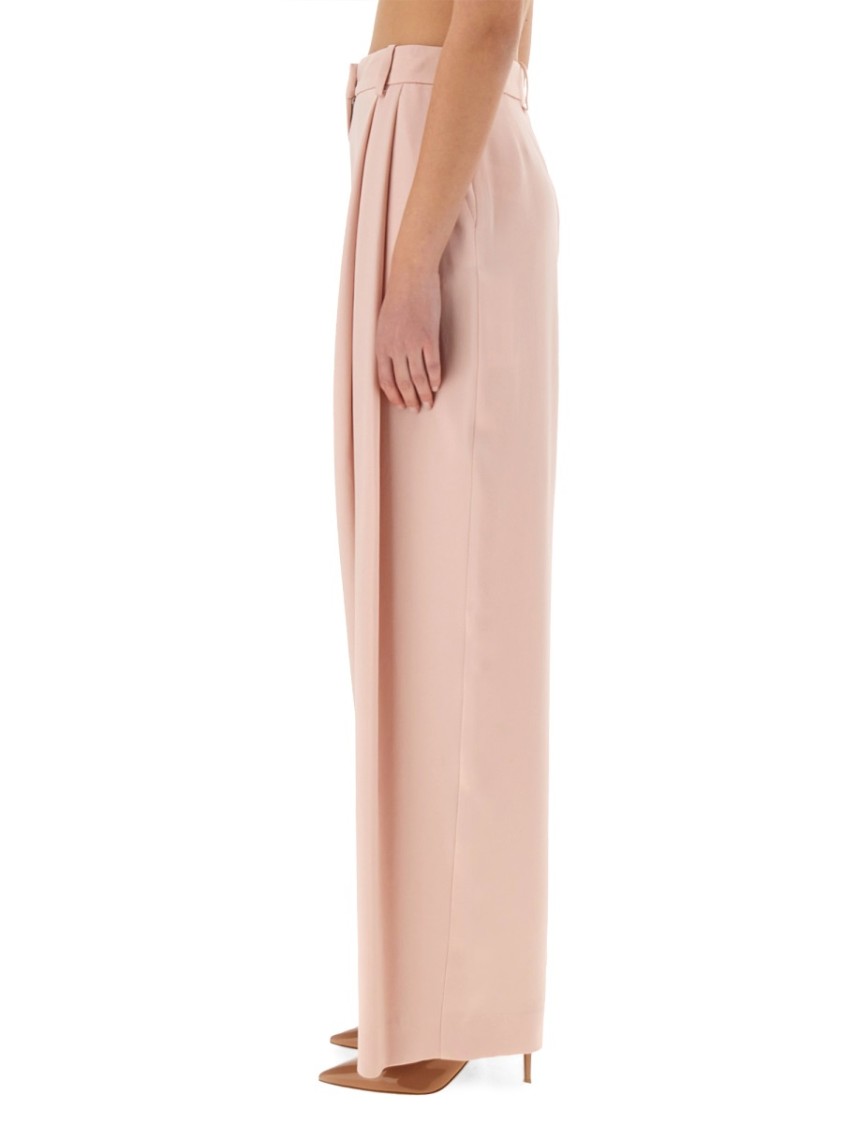 Shop Nina Ricci High-waist Wide-leg Pants With Pleats