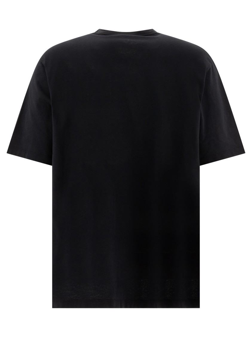 Alexander Mcqueen Black T-shirt With Subtle Tonal Emblem In Black