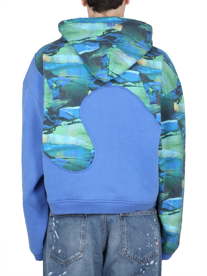 Erl Relaxed-fit Hoodie With Front Print