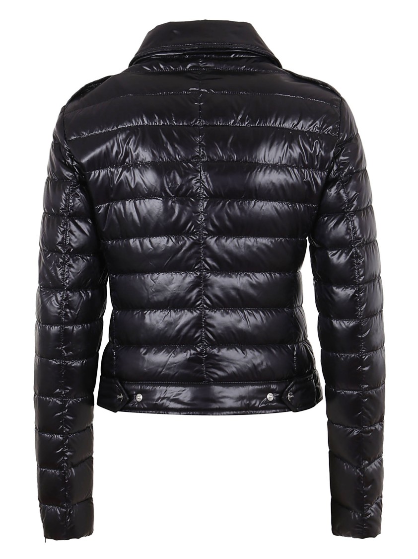 HERNO HERNO LIGHTWEIGHT BIKER JACKET WITH DIAGONAL ZIP CLOSURE