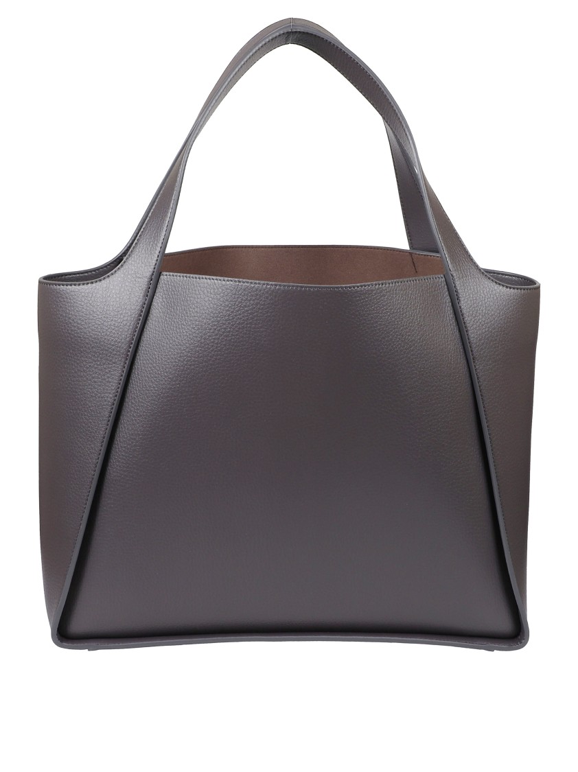 Stella Mccartney Structured Grey Tote Bag In Gray