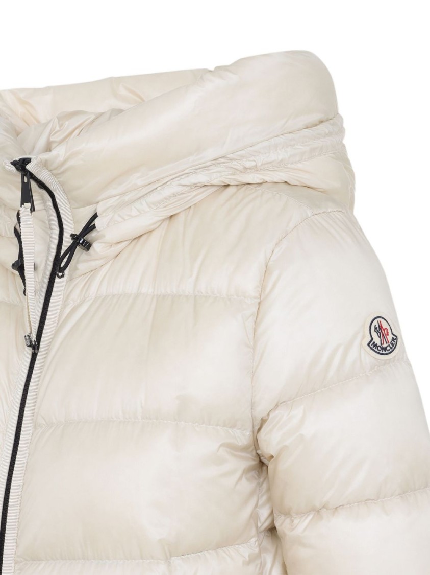 Moncler Suyenne Light Beige Polyamide Long Parka In White