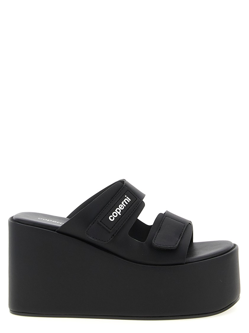 Coperni Patch Wedge Sandal' Wedges In Black