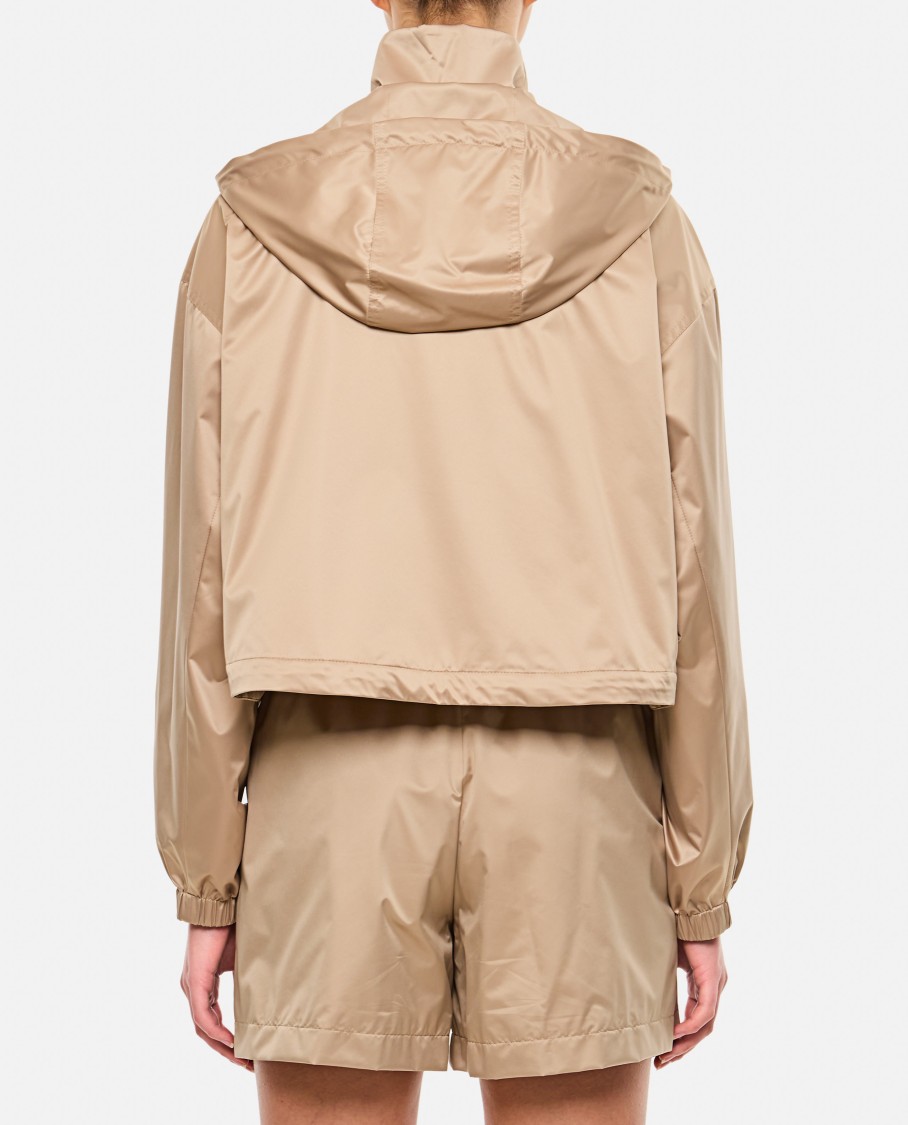Fendi Women Cappuccino Polyester Windbreaker In Neutral