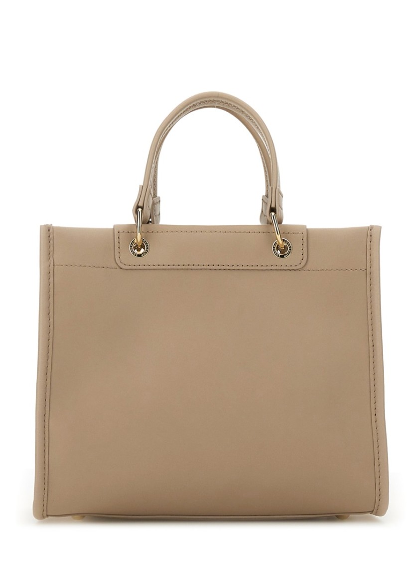 Longchamp Grey Handbag With Embossed Logo On The Front And Adjustable And Removable Shoulder Strap In Leather