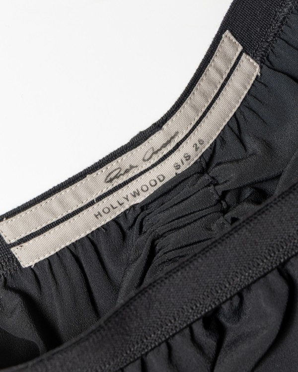 スカート Rick Owens Structured Black Skirt With Rib-Knit Waistband Rick Owens Structured Black Skirt With Rib-Knit Waistband