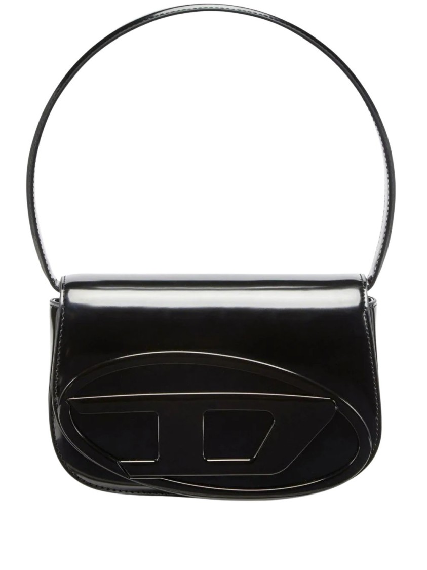 Shop Diesel 1dr Curved Strap Shoulder Bag In Black