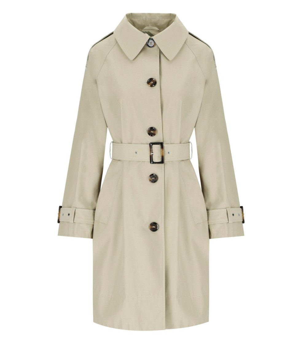 Barbour Maia Light Sand Trenchcoat In White
