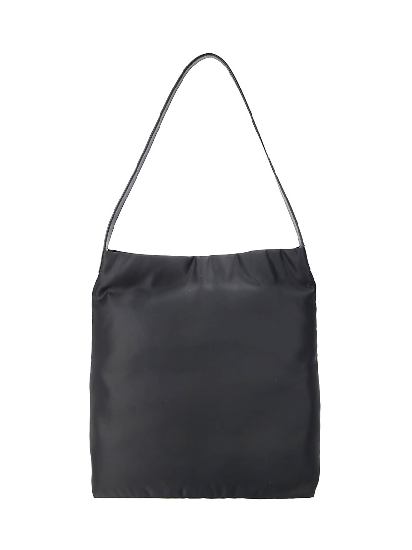 Aesther Ekme Black Calfskin Shoulder Bag With Magnetic Closure In Black